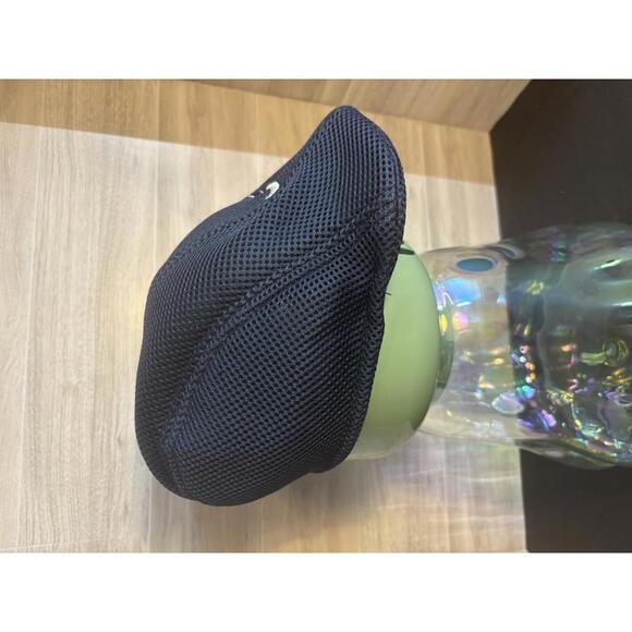 Vintage 90s Nike Predator Mesh Newsboy Cabbie Flat Cap Grandpa Navy Blue Rare - Picture 4 of 9